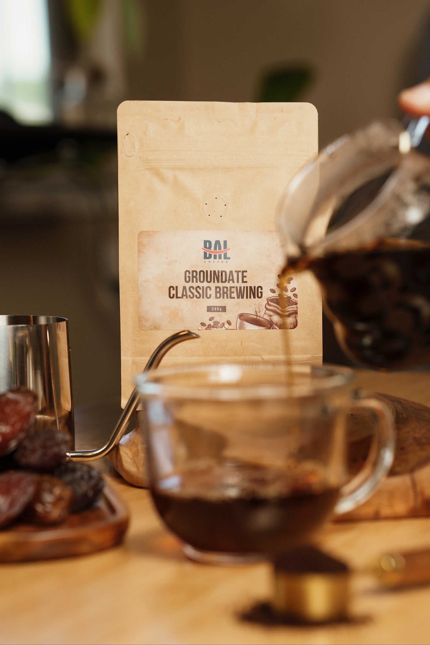 BAL Coffee’s GrounDate: Vegan, Caffeine-Free, Prebiotic-Rich Decaf Indulgence for Eco-Conscious Coffee Lovers, 12oz