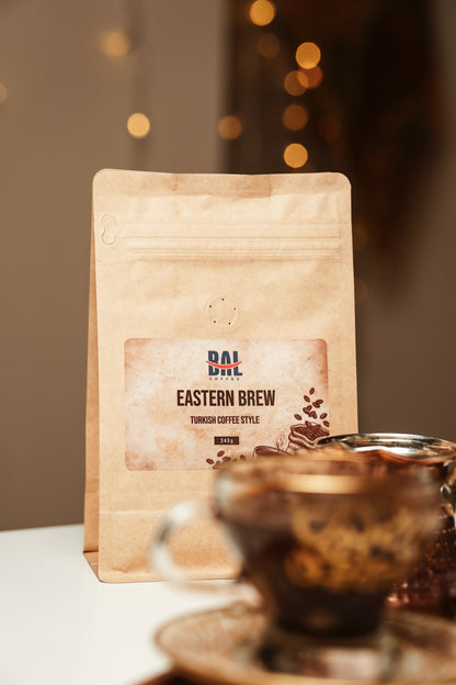 BAL Coffee's Eastern Brew Roasted Date Seed Brew: A Smooth, Acid-Free Coffee Alternative Rich in Prebiotics & Antioxidants, 12oz