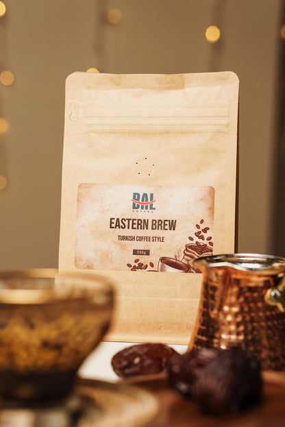 BAL Coffee's Eastern Brew Roasted Date Seed Brew: A Smooth, Acid-Free Coffee Alternative Rich in Prebiotics & Antioxidants, 12oz