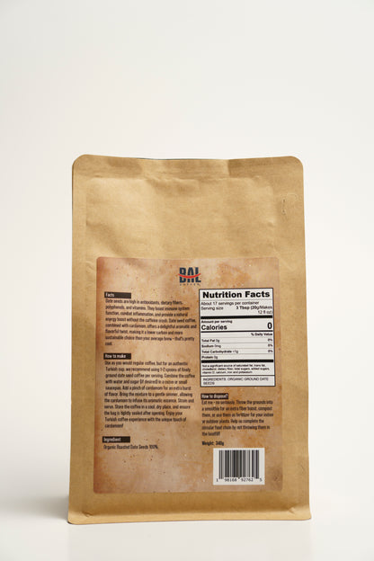 BAL Coffee's Eastern Brew Roasted Date Seed Brew: A Smooth, Acid-Free Coffee Alternative Rich in Prebiotics & Antioxidants, 12oz